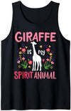 Giraffe Is My Spirit Animal Giraffe Tank Top - Navy Blue