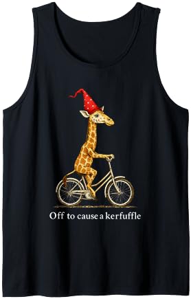 Giraffe Off to Cause A Kerfuffle Tank Top
