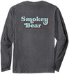 JKLM Smokey Bear Officially Licensed Long Sleeve T-Shirt - size chart