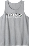 Best Panda Humor Fashion Cute Kawaii Bear Panda Family Funny This Is How I Roll Tank Top - Heather Grey