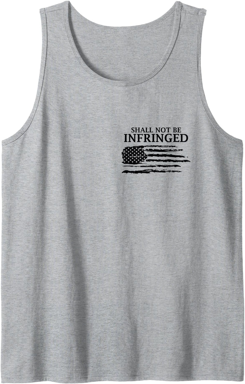 Second Amendment Absolute The Right To Bear Arms Shall Not Be Infringed Tank Top - Heather Grey