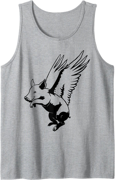 Flying Pig with Wings Fly Pig Lovers Tank Top
