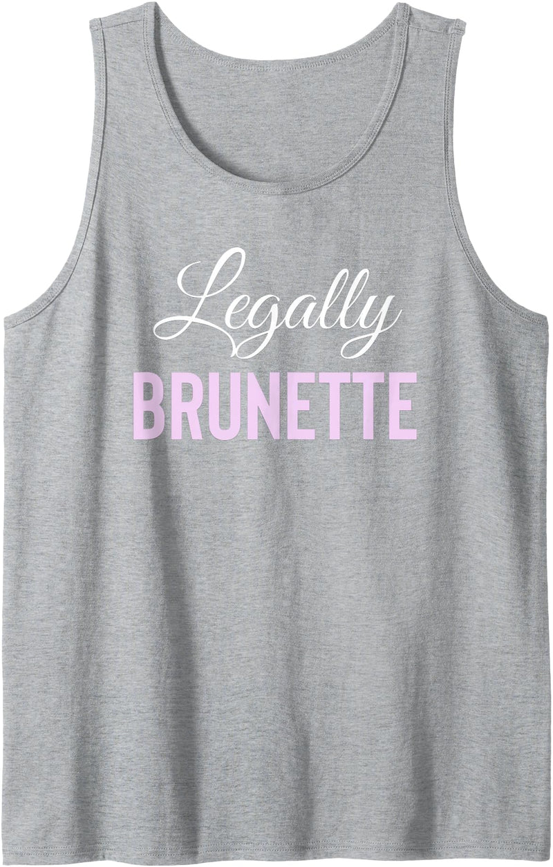 Bailey Bear Apparel Legally Brunette Lawyer Attorney Law School Tank Top - Heather Grey