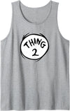 Dr. Seuss Thing 2 Emblem Color Option Tank Top - Heather Grey