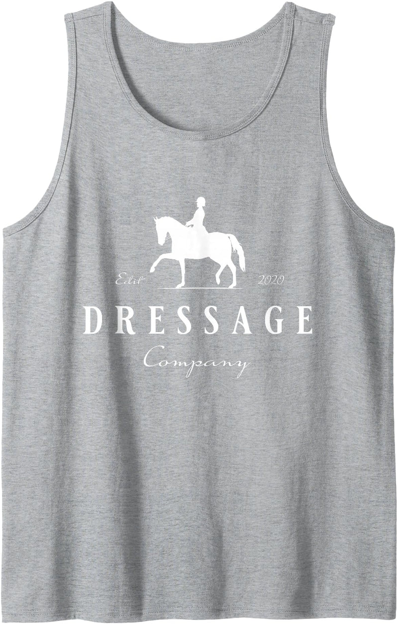 Dressur Pferd mit Dressurreiterin - Dressage Dressage Horse - Dressage Riding Horses Dressage Rider Tank Top - Heather Grey
