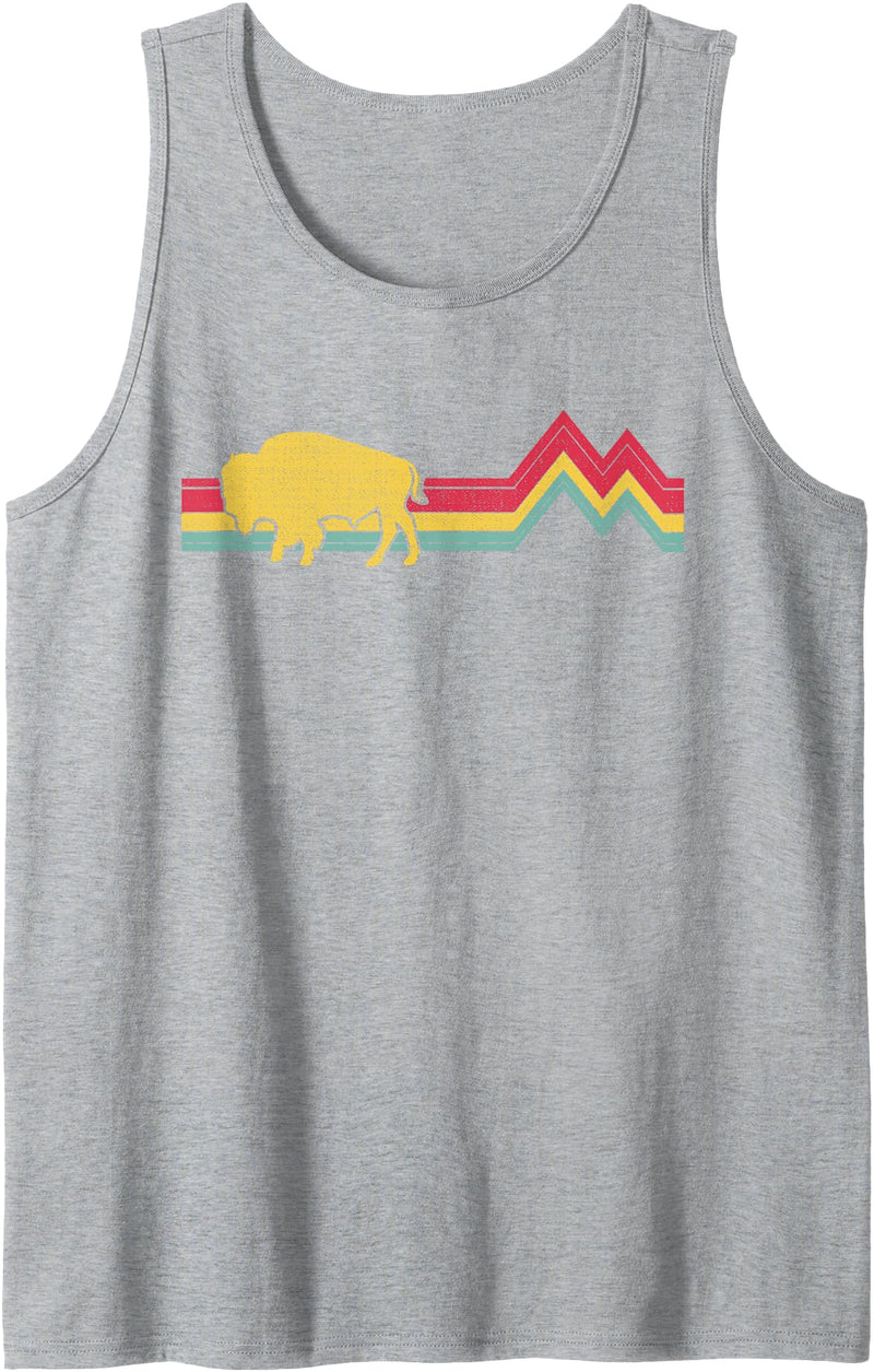 Buffalo Bison Retro Style Vintage Funny Shirt Shop Buffalo Bison Retro Style Vintage Funny 70s 80s Men Women Tank Top -