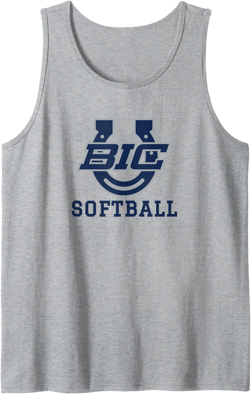 Buffalo Island, Monette, AR 72447 Buffalo Island Central High School Mustangs Softball Tank Top - Heather Grey