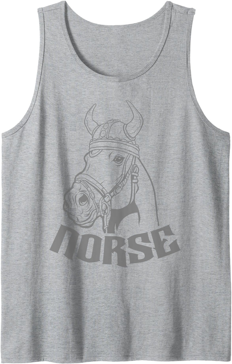 Viking Norway Norse Funny Gifts Men & Women Norwegian Scaninavian Horse - Norse Tank Top - Heather Grey