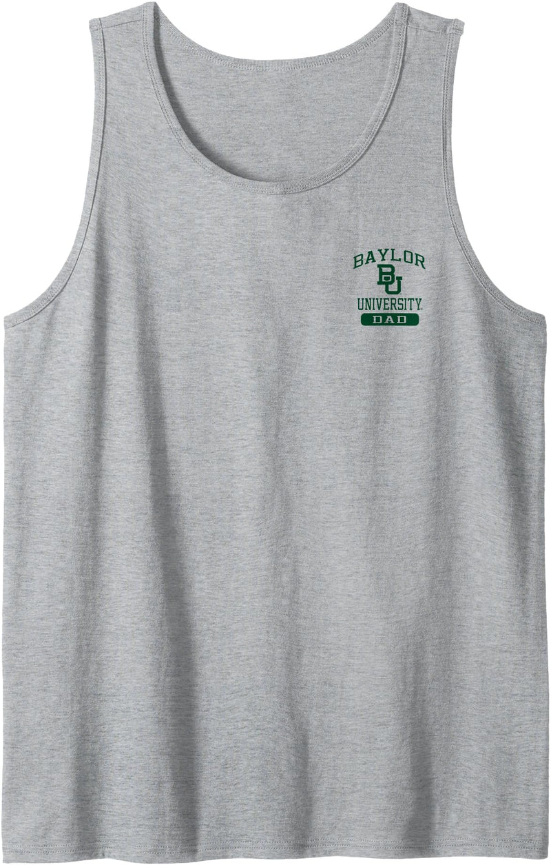 Elite Authentics Mens Baylor Bears Dad Left Chest Officially Licensed Tank Top - Heather Grey