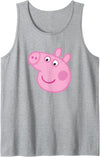 Peppa Pig Big Face Tank Top - Heather Grey