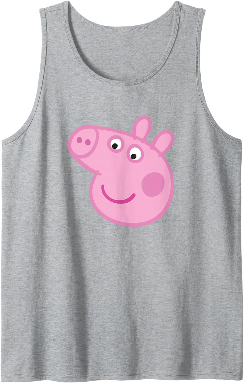 Peppa Pig Big Face Tank Top - Heather Grey