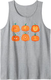 Marvel Halloween Avengers Pumpkin Characters Grid Tank Top - Heather Grey