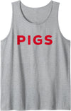 Arkansas Sports Designs PIGS Arkansas Tank Top - Heather Grey