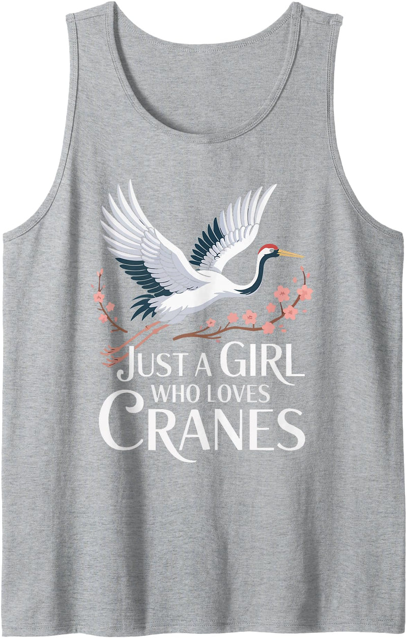 Sandhill Crane Birding Bird Lover SteMi Apparel Sandhill Crane Bird Lover Birdwatching Ornithology Birder Tank Top - Heather Grey