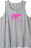 Mama Bear Shirt Cute Mothers Day Gift Pink Tank Top - Heather Grey