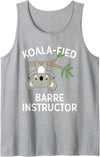 Tucking Amazing Shirts Barre Instructor Gift Shirt Cute Koala Pun Dance Fitness Tank Top - Heather Grey