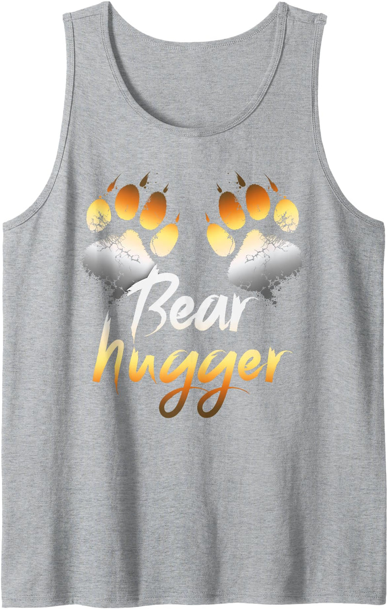 Bear Gay Pride by Content Design Studio Mens Bear Paws, Bear Flag, Gay Bear Pride, Bear Community Tank Top - Heather Grey