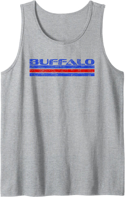 Cow Buffalo New York Retro Vintage Weathered Throwback 2 Tank Top