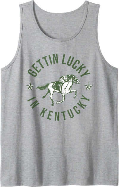 Horse Racing Derby Party Supplies & Derby Clothing Funny Derby Vintage Getting Lucky In Kentucky Horse Racing Tank Top