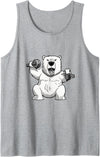 International Polar Bear Day Polar Bear Polar Bear dumbbell weightlifting Gym And Polar Bear Lovers Tank Top - Heather Grey