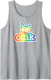Geekists Pig Pride Funny Pig Pride Gift Rainbow Oink Novelty Animal Humor Tank Top - Heather Grey
