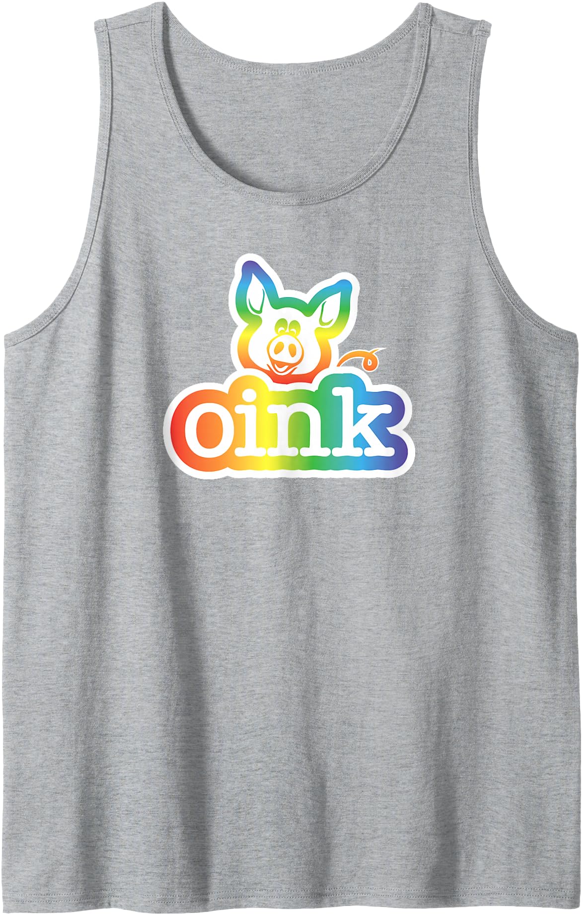 Geekists Pig Pride Funny Pig Pride Gift Rainbow Oink Novelty Animal Humor Tank Top - Heather Grey