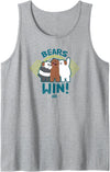 Cartoon Network We Bare Bears Bears Win Tank Top - Heather Grey