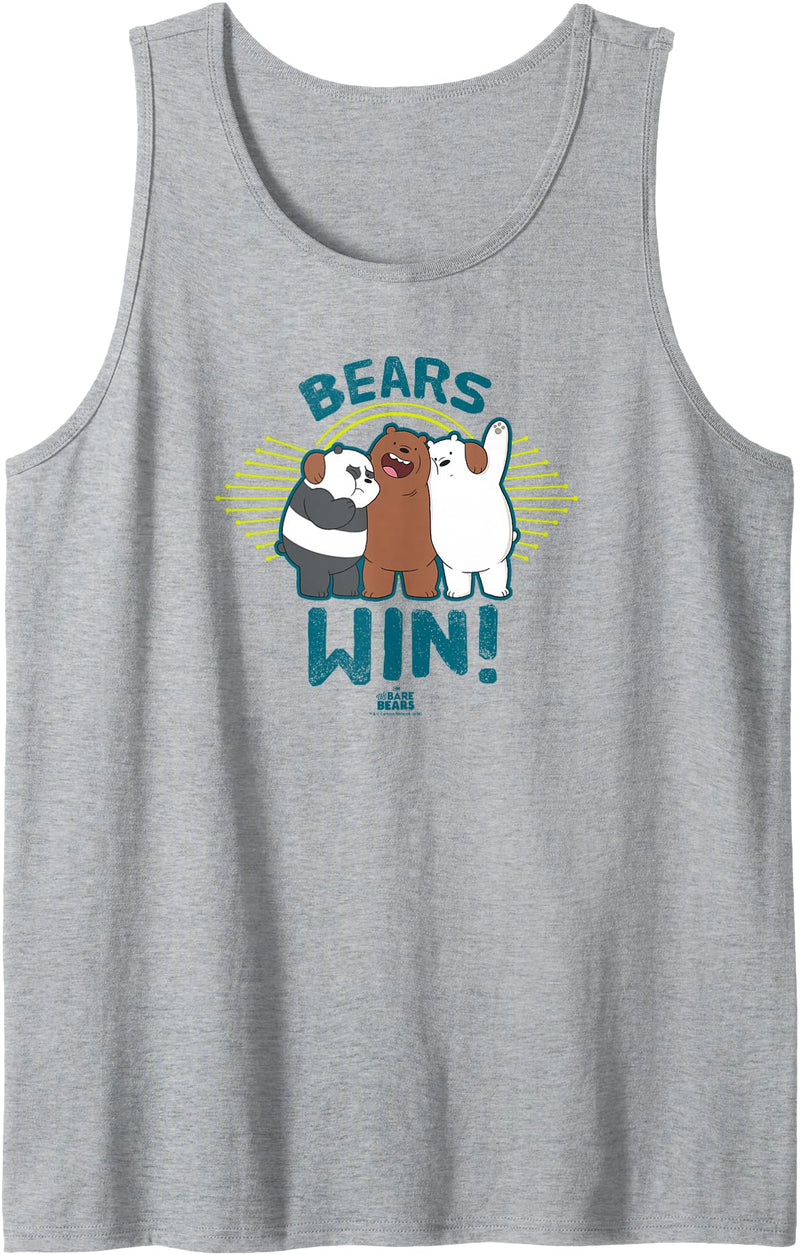 Cartoon Network We Bare Bears Bears Win Tank Top - Heather Grey