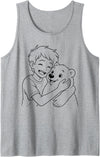 Polar Bear Art Animal Lovers Outfit Polar Bear Art Polar Bear Animal Memories for Men Boy Youths Tank Top - Heather Grey