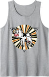 Hiking Lover Design Cute Cow Kids Cow Vintage Tank Top - Heather Grey