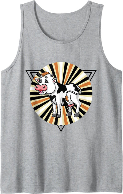 Cow Tank Top - Casual Sleeveless Farm Apparel