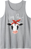 Awesome Domesticated Farming Animal Humor Outfit Hay Girl Farmer Funny Cattle Cow Farm Lovers Gift Women Kids Tank Top -