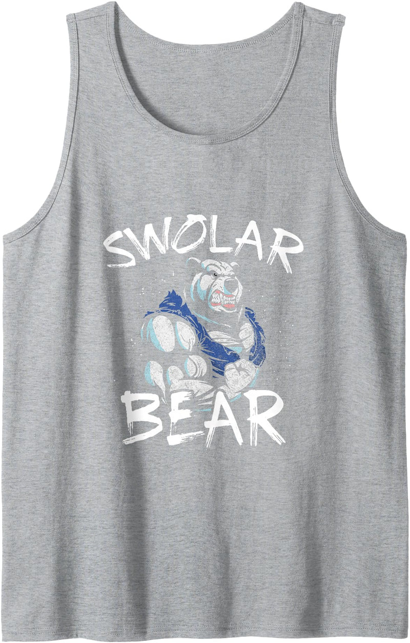 Training Polar Ice Bekleidung Nice polar bear fitness bodybuilder gun gifts - Swolar bear Tank Top - Heather Grey