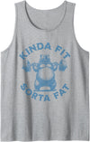 Humor House Kinda Fit Sorta Fat Funny Big Belly Gym Bear Lazy Fitness Tank Top - Heather Grey