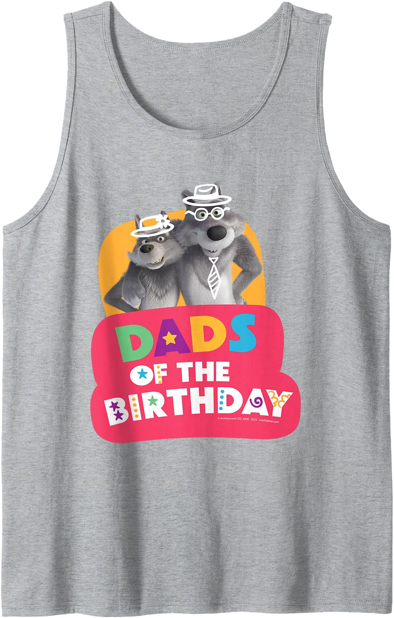 Masha and the Bear Friends. Dads of The Birthday Tank Top - Heather Grey