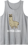 Funny Llamas Gifts Llama Gift No Probllama Llama With Sunglasses Tank Top - Heather Grey