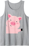 Pig Shirts Pig Gifts For Pig Lovers Women Pig Shirt Women Men Kids Pig Tank Top - Heather Grey