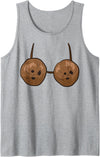 Lustige Kokosnuss Geschenke Coconut Summer Coconuts Bra Funny Coconut Tank Top - Heather Grey