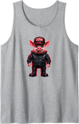 Jay Moe Design I Love Pigs! Fun, Funny, Bold, OINK, Sexy, Gay, Daddy Tank Top - Heather Grey