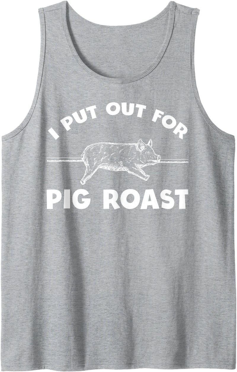 Cool Pig Roast Humor Quote Merch Pig Roast Apparel - Funny Roasts Lover Design Tank Top - Heather Grey