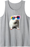 Guinea pig sunglasses Cute guinea pig Chilt with sunglasses Tank Top - Heather Grey