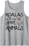 Vintage Koala Bear Lovers Gifts Koalas Are My Spirit Animals Gift Vintage Koala Bear Tank Top - Heather Grey