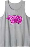 Tie Dye Pig Tee co Pink Pig Tie Dye T Shirt 60s 70s Hippie Psychedelic Tank Top - Heather Grey