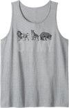 Wild Animal DESIGNS Lions Tigers Bears OH MY - Classic Wizard of Oz Inspired Tank Top - Heather Grey