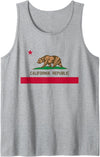 California Bear Republic Outdoor Adventure Designs California 'Bear Republic' State Flag Tank Top - Heather Grey