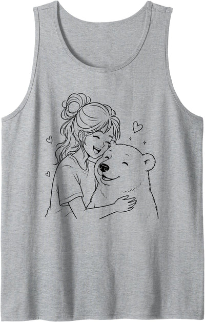 Polar Bear Art Animal Memories for Women Girls Mom Tank Top