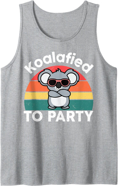 Cute koalafied shirt to party men kids boys girl women koala Tank Top