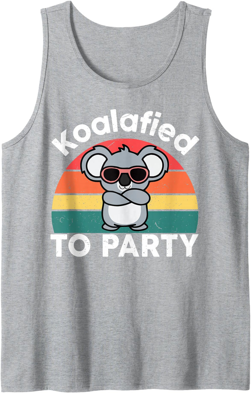 Cute koalafied shirt to party men kids boys girl women koala Tank Top - Heather Grey
