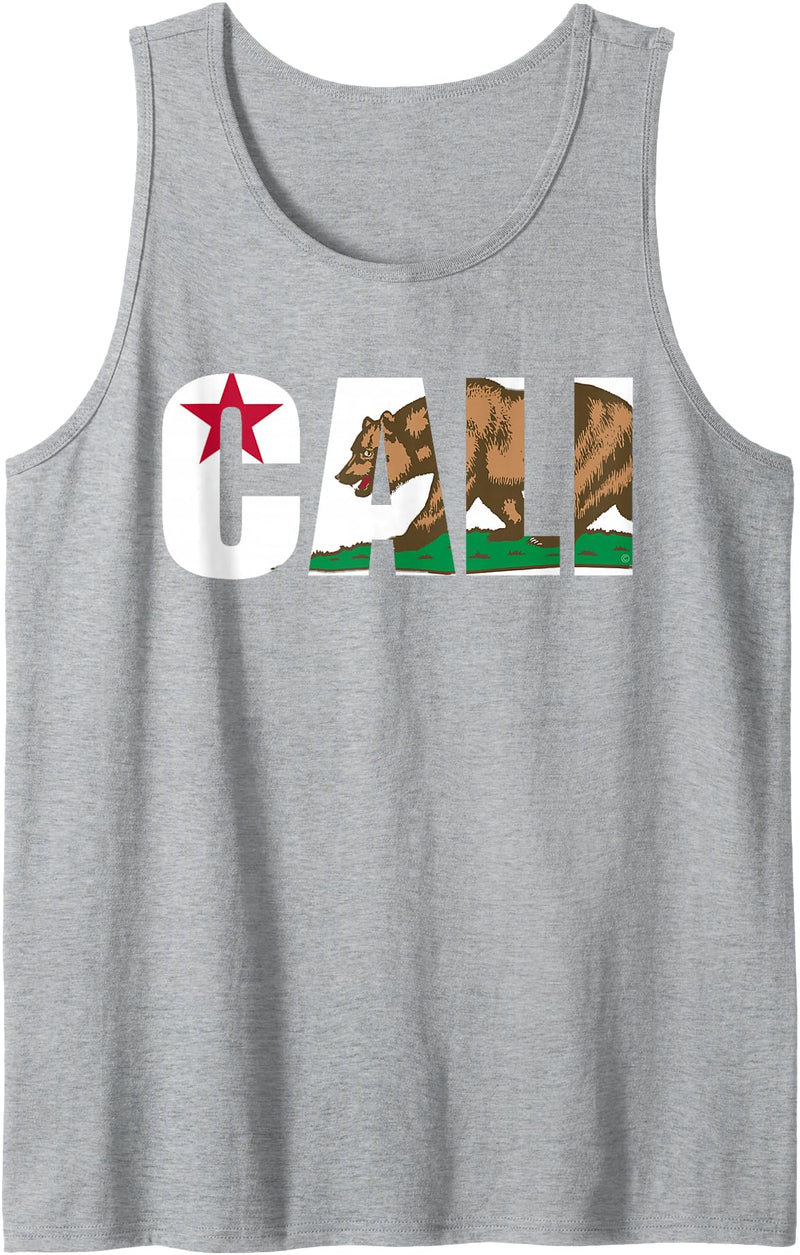 California Republic Flag Souvenir Novelty Gift California Flag Cali Home Love Men Women Kids Tank Top - Heather Grey