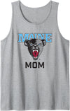 Campus Lab University of Maine Black Bears Arched Mom Tank Top - Heather Grey